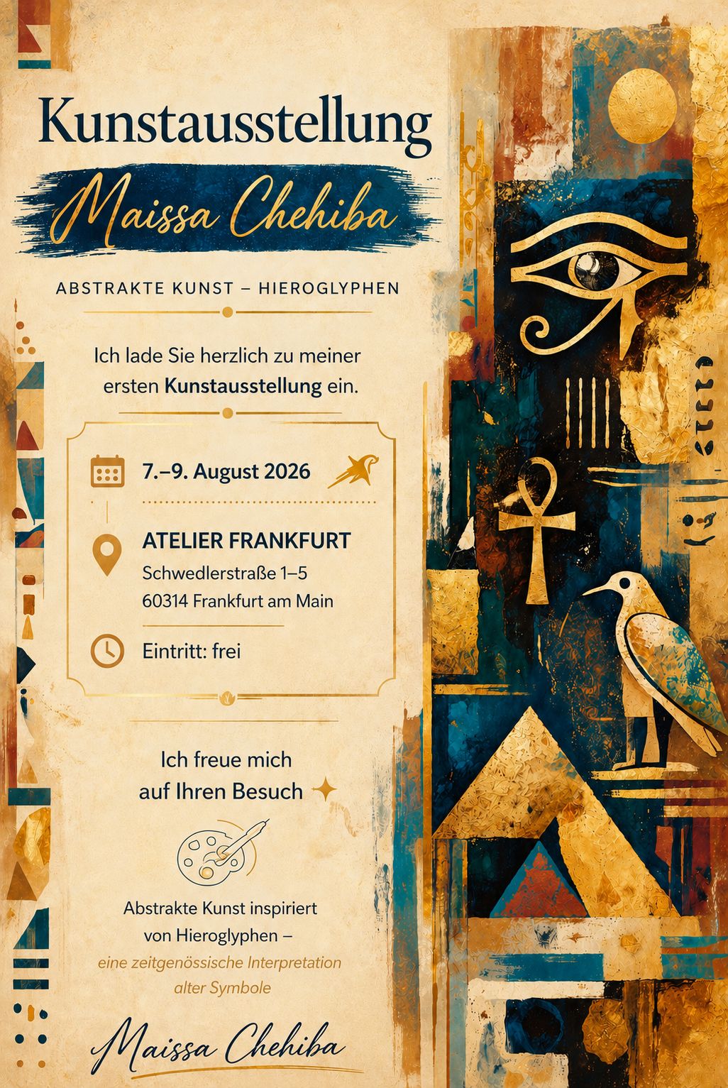 Kunstausstellung Maissa Chehiba Poster